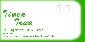 timea trum business card
